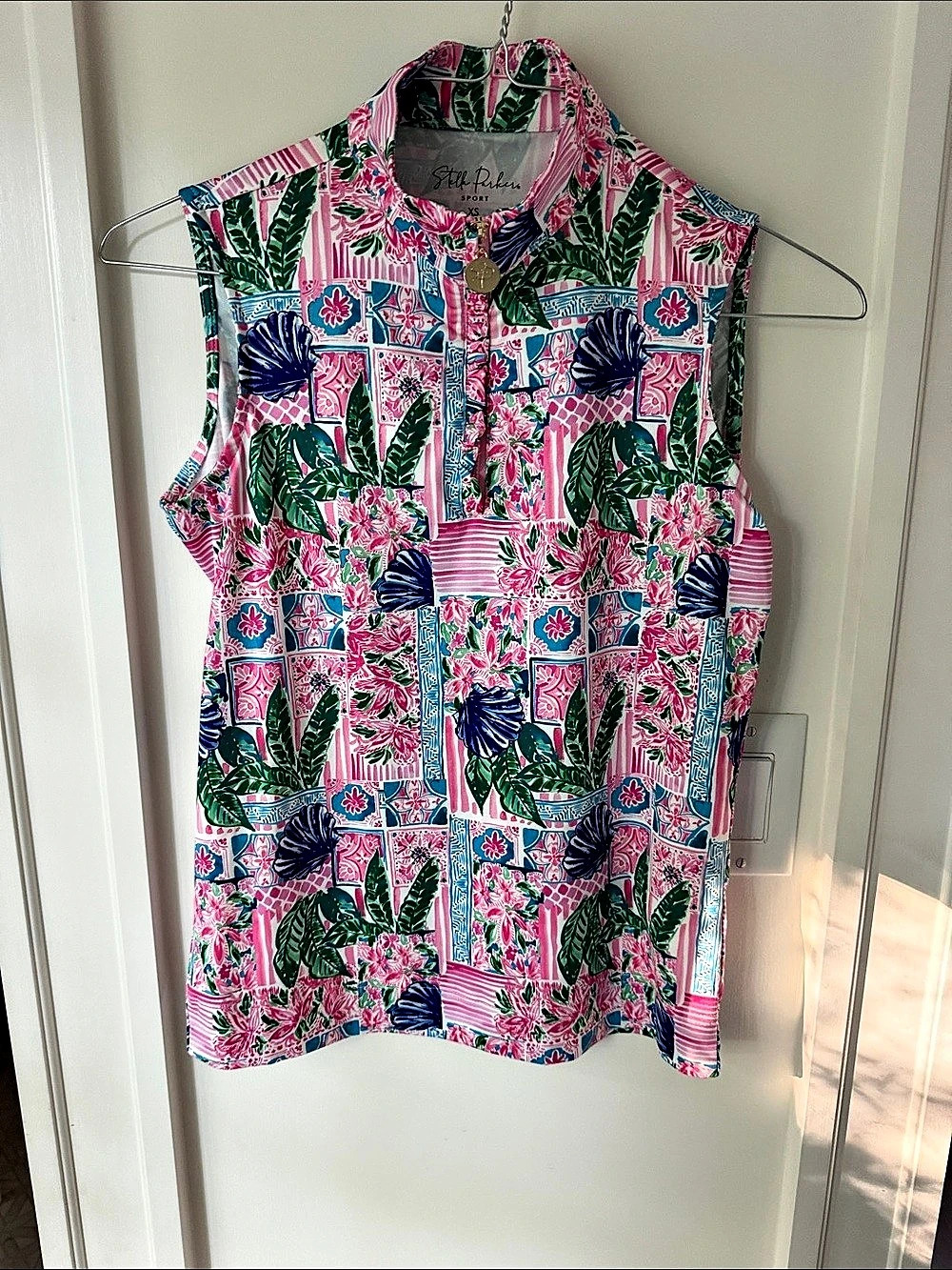 NWT Stella Parker printed 2 piece sport set for tennis golf size xs